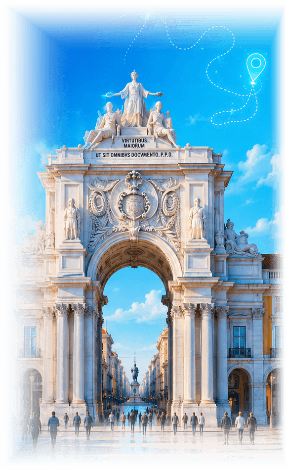 Arco da Rua Augusta, en la Praça do Comércio de Lisboa