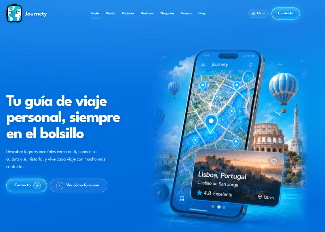 Journety estrena nueva web y avanza hacia el lanzamiento público de su app de viajes